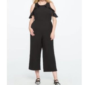 Eloquii Cold Shoulder Jumpsuit with Ruffle